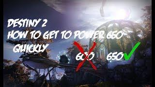 Destiny 2 how to get 650 power easily