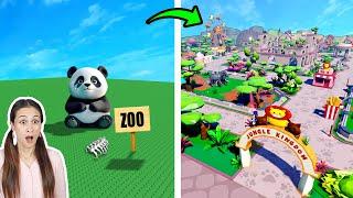 €1 TOT €1.000.000 DIERENTUIN CHALLENGE! - Zoo World Tycoon (Roblox) || SpeelXL