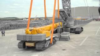 Liebherr - LR 1600/2 crawler crane using the LTR 1220 as counterweight