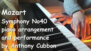 Mozart Symphony 40 piano arrangement by Anthony Cubbon