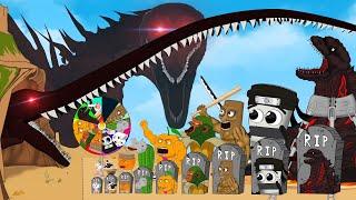 BLOODBATH GODZILLA Long Mouth vs BRAINROT ITALIAN BRAINROT: Story of Transformation - FUNNY CARTOON
