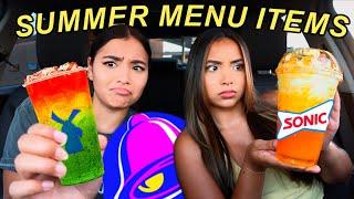 TRYING NEW SUMMER FAST FOOD ITEMS!