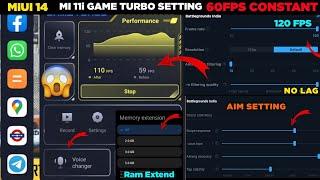 MIUI 14 Game Turbo 8.1.7  Best Settings  60 Fps Constant No Lag Mi 11i  Game Turbo Settings 