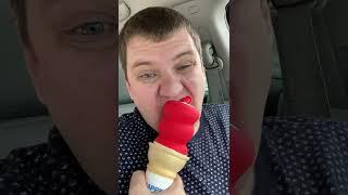 Dairy Queen Cherry Dipped Cone  #shorts #DairyQueen #IceCream #Food #comedy #funny #random 5