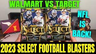 NFL IS BACK!! Target VS Walmart 2023 Select Football Blaster Box Comparison! Which Looks Better?