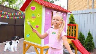 Children's play house for kids with their hands / Playhouse for kids