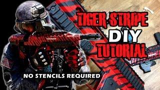 Tiger Stripe DIY Tutorial. Simply, Easy, No Stencils needed