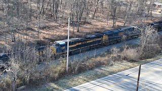 MERRY CHRISTMAS! C785-22 Eastbound In Mt. Airy (CSXT 3440 & 1897 in Consist) in 4K