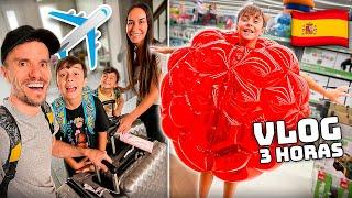 VIAGEM EM FAMÍLIA PARA ESPANHA Vlog de 3 Horas Completo - Familia Brancoala