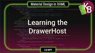 C#/WPF - Material Design in XAML - DrawerHost