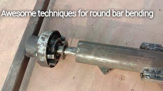 awesome and amazing techniques for round bar bending// easy and useful tricks for metal bar bending