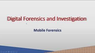 Mobile Forensics Basics