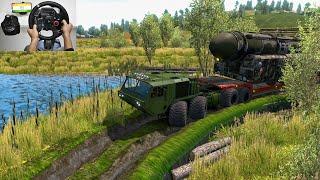 Secret Missile Transport to Indian Military Base | Army Off-Road Truck driving LogitechG29 + Shifter