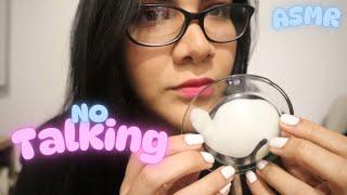 ASMR LAMIENDO YOGURT EN PLATO DE VIDRIO | ASMR sin hablar | NO TALKING