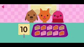 Sago mini world playing pet Cafe eating cake