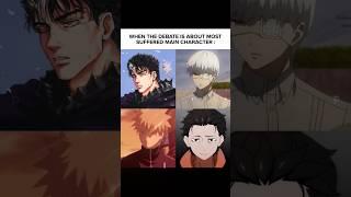 Most suffered characters  #guts #kaneki #naruto #subaru #fyp #anime #shorts #fypシ゚viral