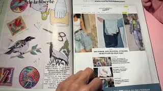 asmr Loser unboxing of facial serum and browsing through French DIY magazine Marie Claire Idees