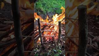 Arrosticini Bushcraft #mountains #escursioni #bushcraft #arrosticini #fuoco