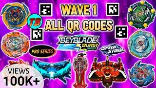 WAVE 1 ALL QR CODES BEYBLADE BURST SURGE APP!!