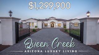 New Queen Creek, Arizona Santa Barbara Style Mountain View Home $1,225,000