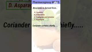 Pharmacognosy MCQ'S l Pharmacist exam mcq l MCQ pharma