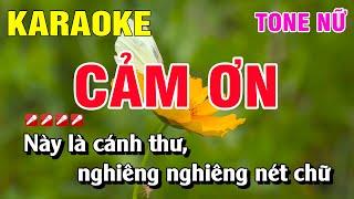 Karaoke Cảm Ơn Tone Nữ Nhạc Sống | Nguyễn Linh