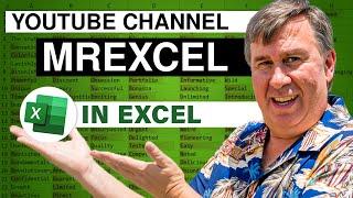 Excel - Welcome To The Learn Excel from MrExcel YouTube Channel! - Episode 1710A