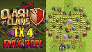  Clash of Clans — лучшие расстановки (базы) тх 4  Как играть в Клеш оф Кленс Ратуша Ур. 4