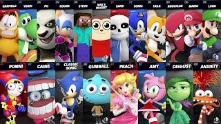 Sonic vs Mario vs Luigi vs Tails vs Knuckles vs Sans in Super Smash Bros Ultimate