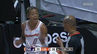 "GIVE ME THE BALL!" Technical On Natasha Cloud After Ref Makes Her Tuck Jersey In | Phoenix Mercury