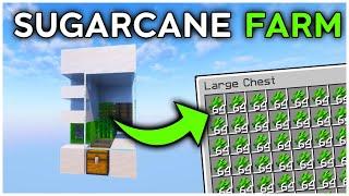 The EASIEST Sugarcane Farm in Minecraft Bedrock 1.21 (Tutorial)