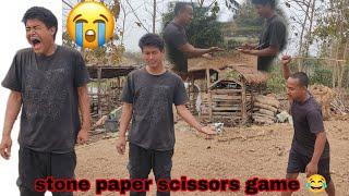 Stone paper scissors hitting Game || baba poungren toh gaya ajj revenge la leya 