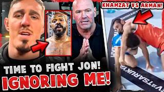 Tom Aspinall PERSONAL MESSAGE to Jon Jones! *FOOTAGE* Khamzat almost CHOKES Arman Tsarukyan!