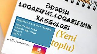 ƏDƏDİN LOQARİFMİ .  LOQARİFMİN XASSƏLƏRİ (YENİ test toplusu  1-90 )