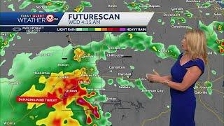 First Alert Weather: Showers, then severe storms possible Tuesday