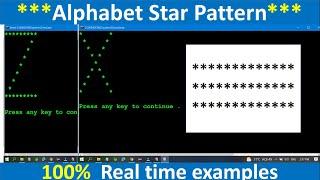 #pattern  Alphabet Star Pattern      @writecodewith prince