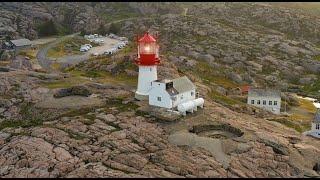 Aerial Views of Lindesnes Lighthouse (Norway)