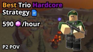 BEST Trio Hardcore Gem Grind I Trio Miners 5.0 - Player 2 POV I TDS Roblox