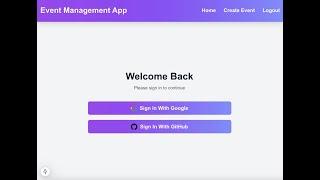 Preview Video - Build Event Management App Using Next.js 15, Prisma ORM, Auth.js (Next-Auth)