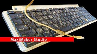 Apple Mac Keyboard Restoration & Repair. Yellowed Old Japanese Disassembly & Bleaching ASMR Video