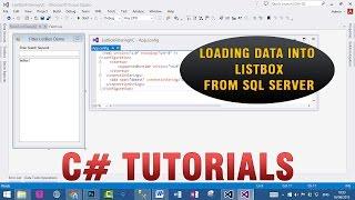 C# Tutorials - Load Data Into ListBox From Sql Server Database