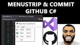 Why MenuStrip Items & Commit to Github C# WinForm VS