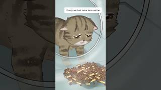 If Only We Had Come Here Earlier, Mom Wouldn't Have Starved To Death #shorts #animation #cat