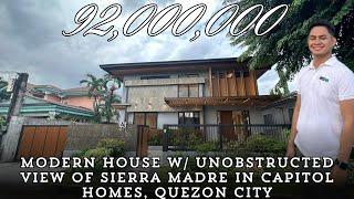 House Tour 66 | Modern House w/ Unobstructed View of Sierra Madre in Capitol Homes, Quezon City