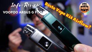 Voopoo Argus G Pod Kit | Beste Vape Kit Airflow? | Info Review