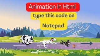 Create a Simple Animation In Notepad Using HTML and CSS (Tutorial 15 )   #webdesign