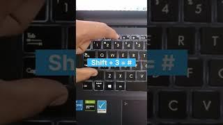 How to press hashtag in laptop/pc #shorts #hastag #computertips  #viralreels