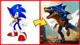 SONIC the Hedgehog 3 TODOS LOS PERSONAJES COMO DINOSAURIOS 2024