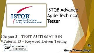 ISTQB Agile Technical Tester | 3.1.2 Keyword-Driven Testing | ISTQB Tutorials