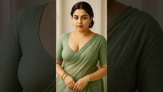 Timeless Beauty in Saree  | Graceful Desi Look Indian Pretty Women Vlog  #Shorts #royalfamily